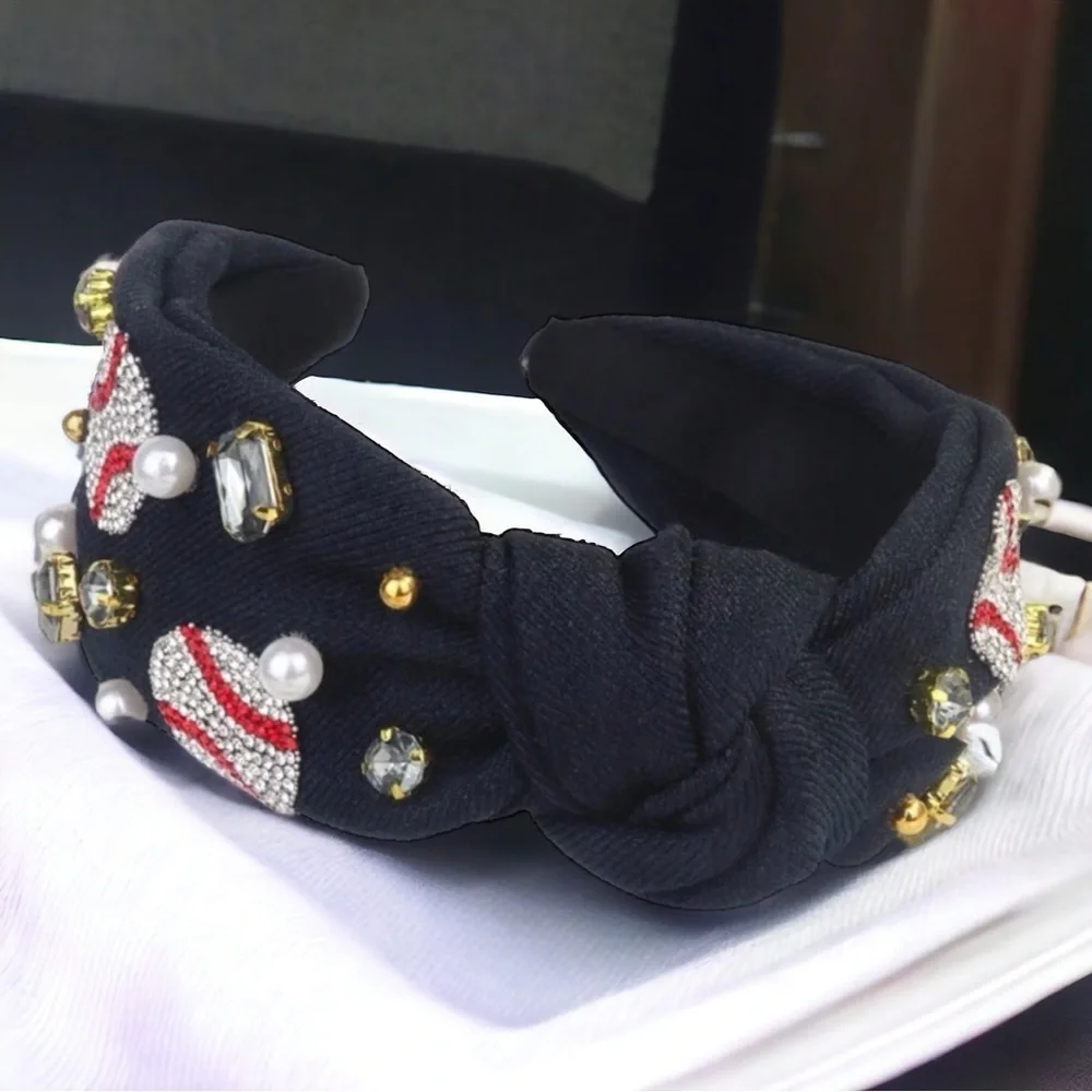 Baseball Rhinestone Headband | Game Day Glam Accessory